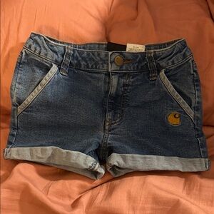 Carhartt Dark Blue Denim Shorts Girls size 7